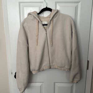 Aerie Cream Bomber Jacket